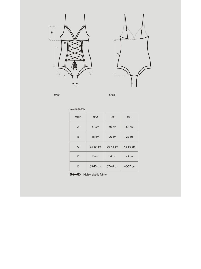 Obsessive Lingerie sexy body aperto Slevika