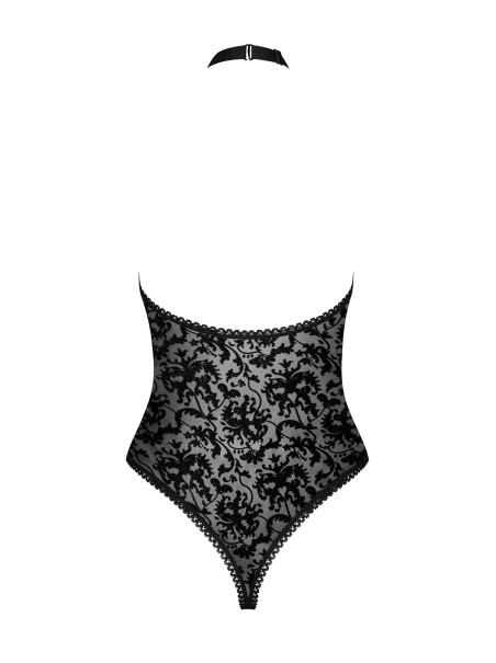 Obsessive Lingerie  body in tulle floreale in velluto Softily