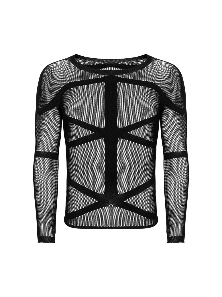 Obsessive Lingerie maglietta uomo a maniche lunghe in microfibra T101