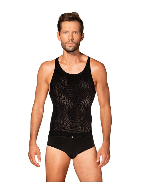 Obsessive Lingerie canotta da uomo in microfibra elasticizzata T103
