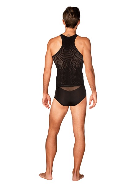 Obsessive Lingerie canotta da uomo in microfibra elasticizzata T103