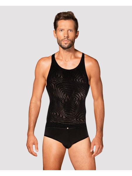Obsessive Lingerie canotta da uomo in microfibra elasticizzata T103
