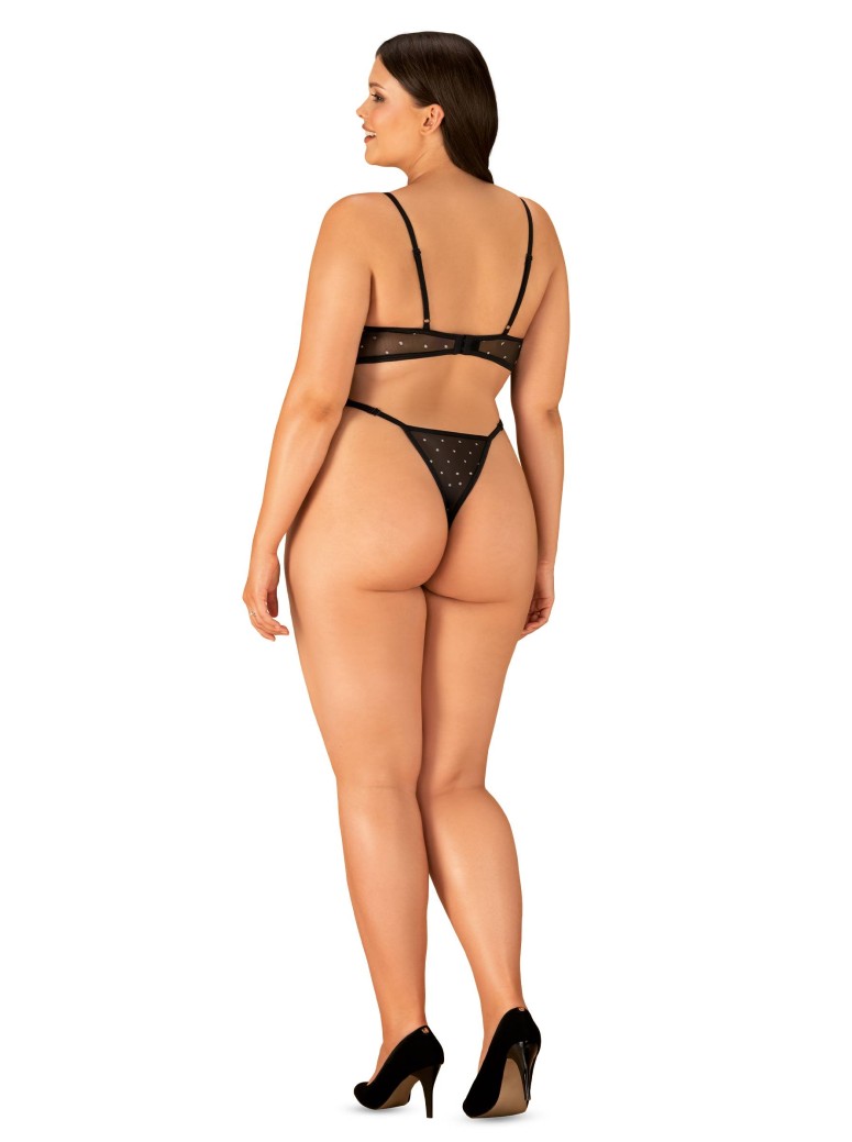 Obsessive Lingerie sexy body in tulle con fiocco Tienesy