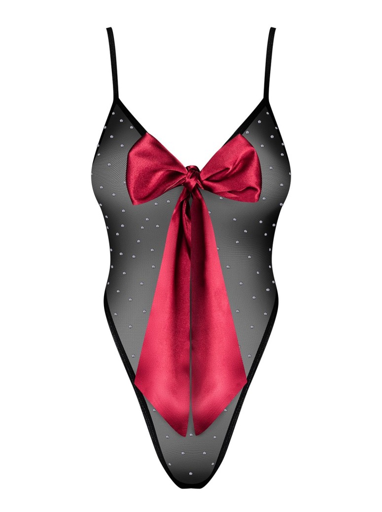 Obsessive Lingerie sexy body in tulle con fiocco Tienesy