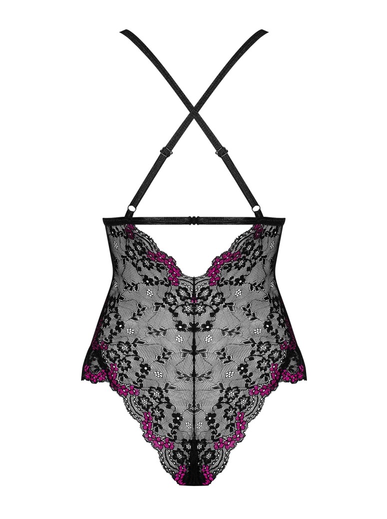 Obsessive Lingerie Vanessme sexy body con inserto in pizzo