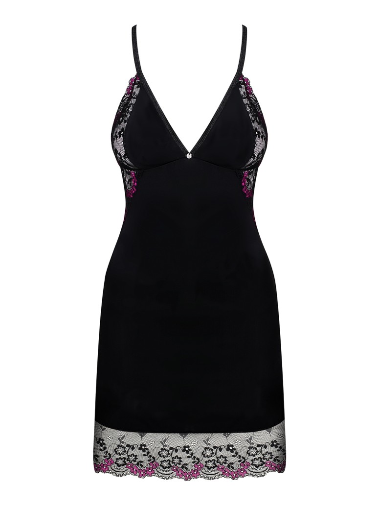 Obsessive Lingerie chemise e perizoma con inserti in pizzo Vanessme