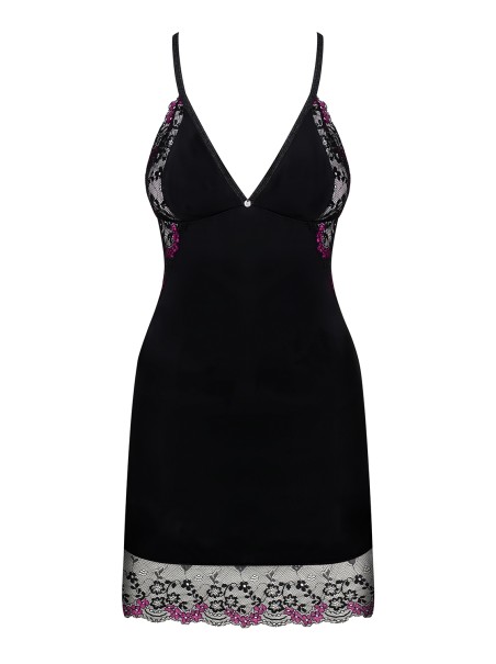 Obsessive Lingerie chemise e perizoma con inserti in pizzo Vanessme Obsessive Lingerie chemise e perizoma con inserti in pizzo Vanessme
