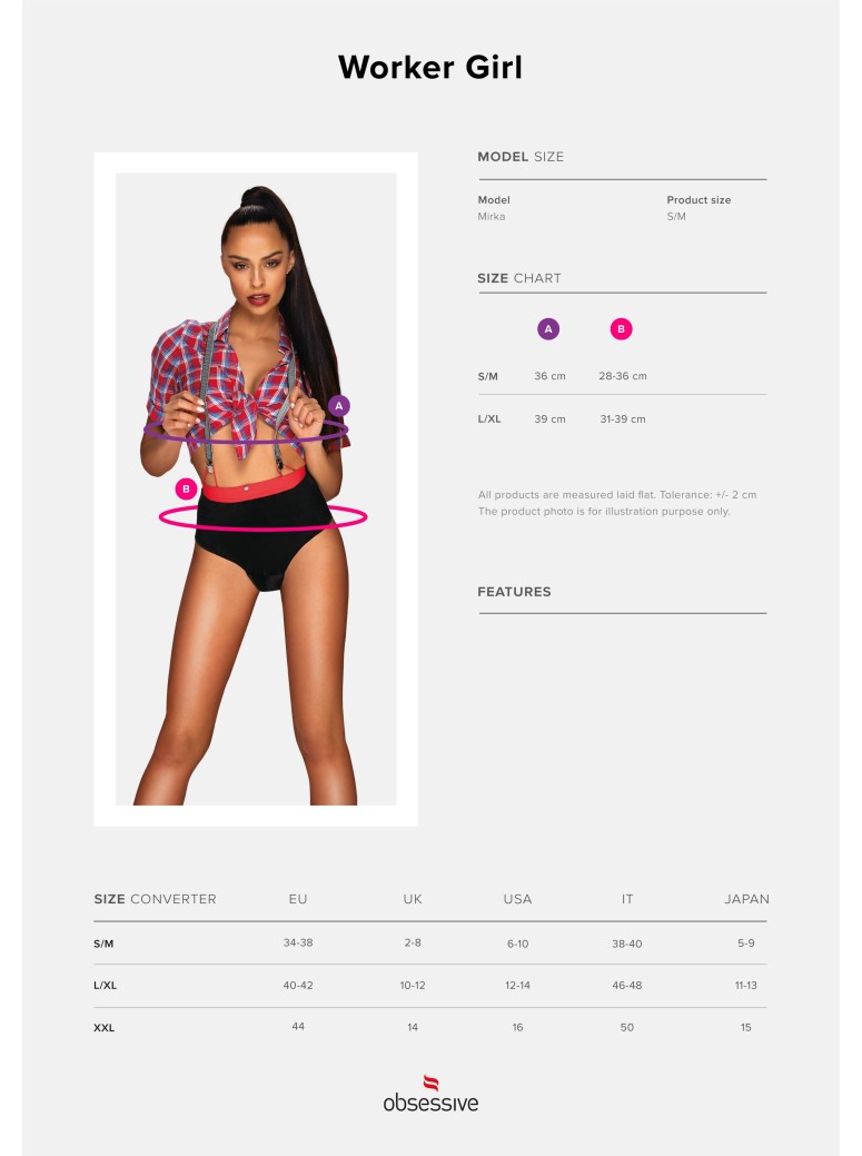 Obsessive Lingerie costume da operaia Worker Girl