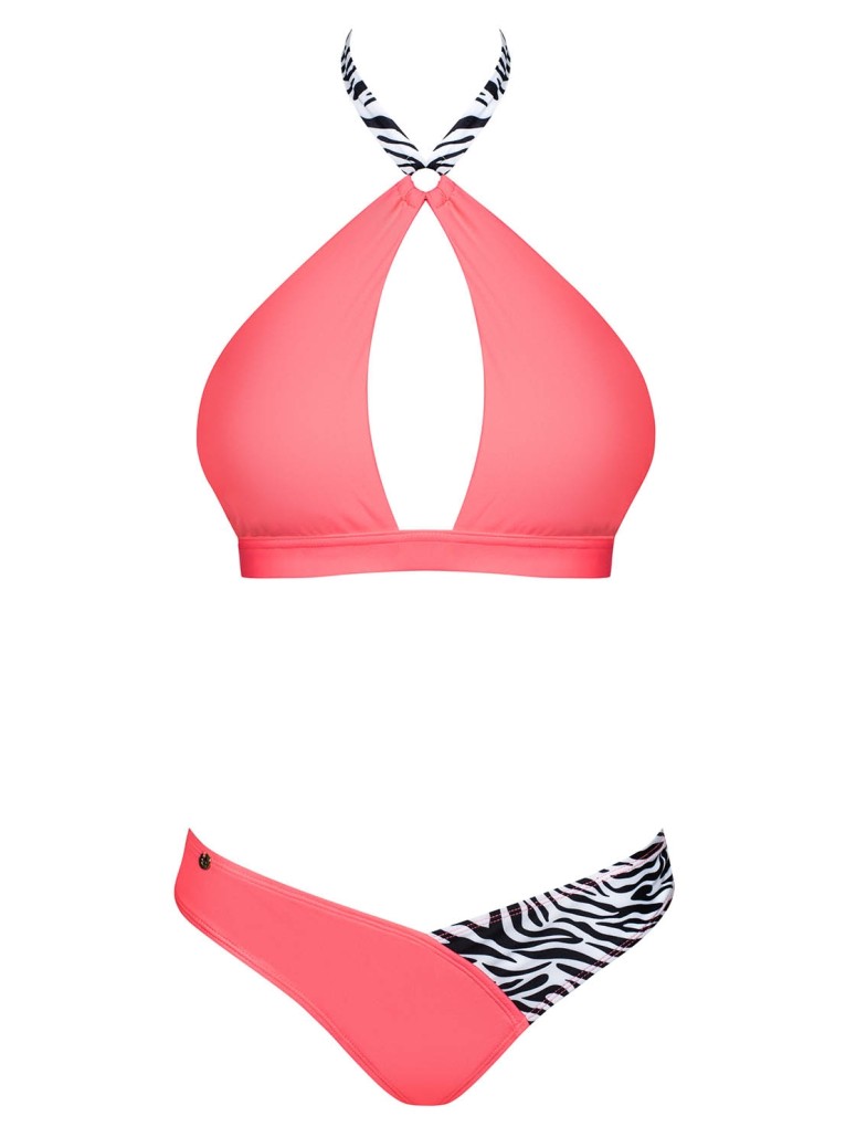 Obsessive bikini rosa e zebrato Bahamya