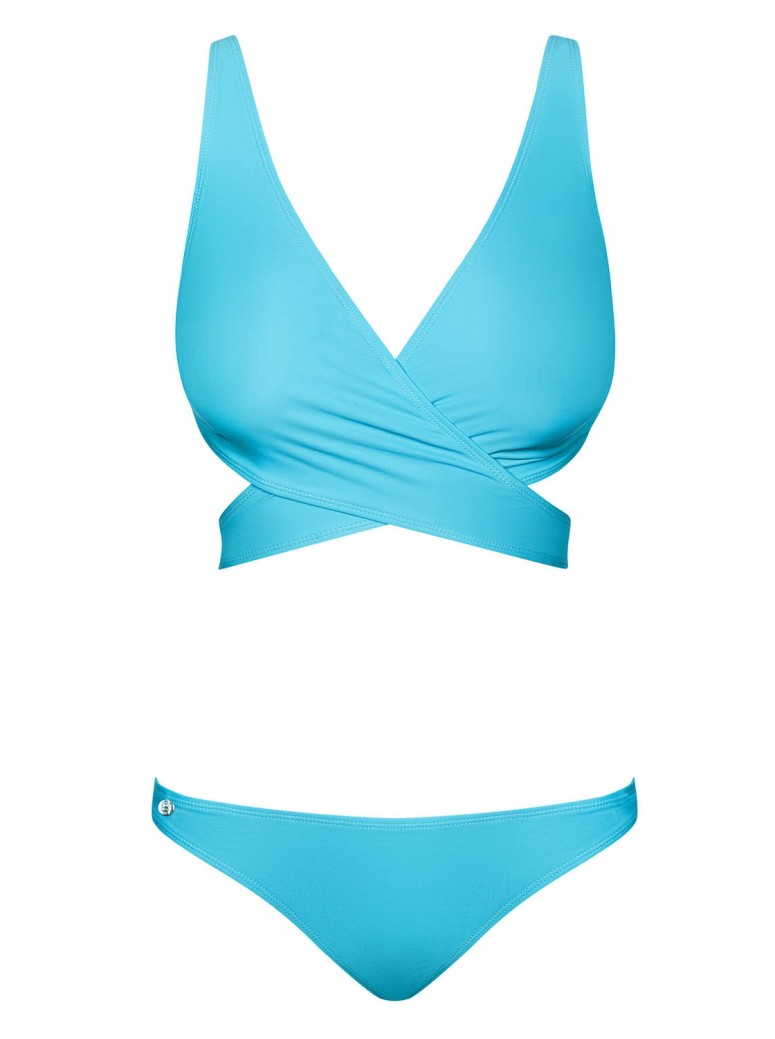 Obsessive bikini turchese con scollatura Cobaltica