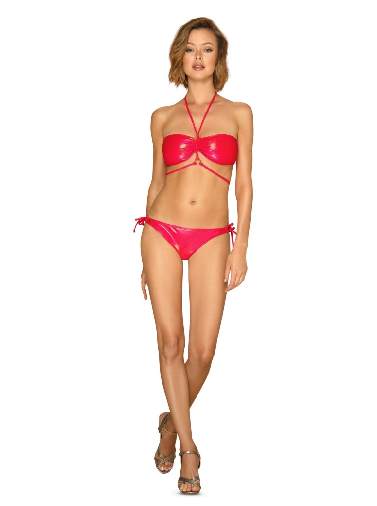 Obsessive moda mare bikini in tessuto lucido Coralya
