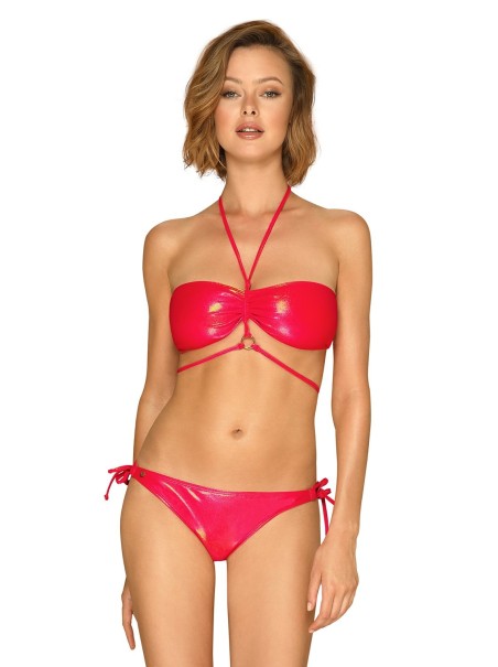 Obsessive moda mare bikini in tessuto lucido Coralya