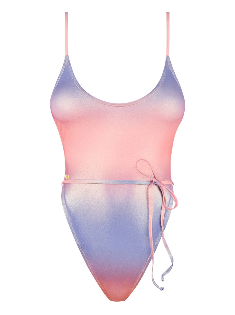 Obsessive costume intero con luccicante finitura metallica Rionella