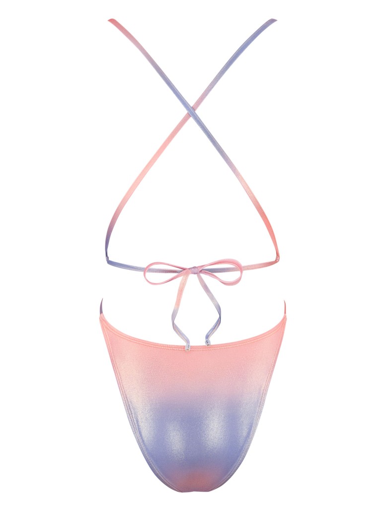 Obsessive costume intero con luccicante finitura metallica Rionella