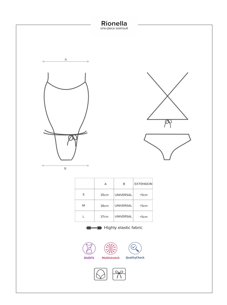 Obsessive costume intero con luccicante finitura metallica Rionella