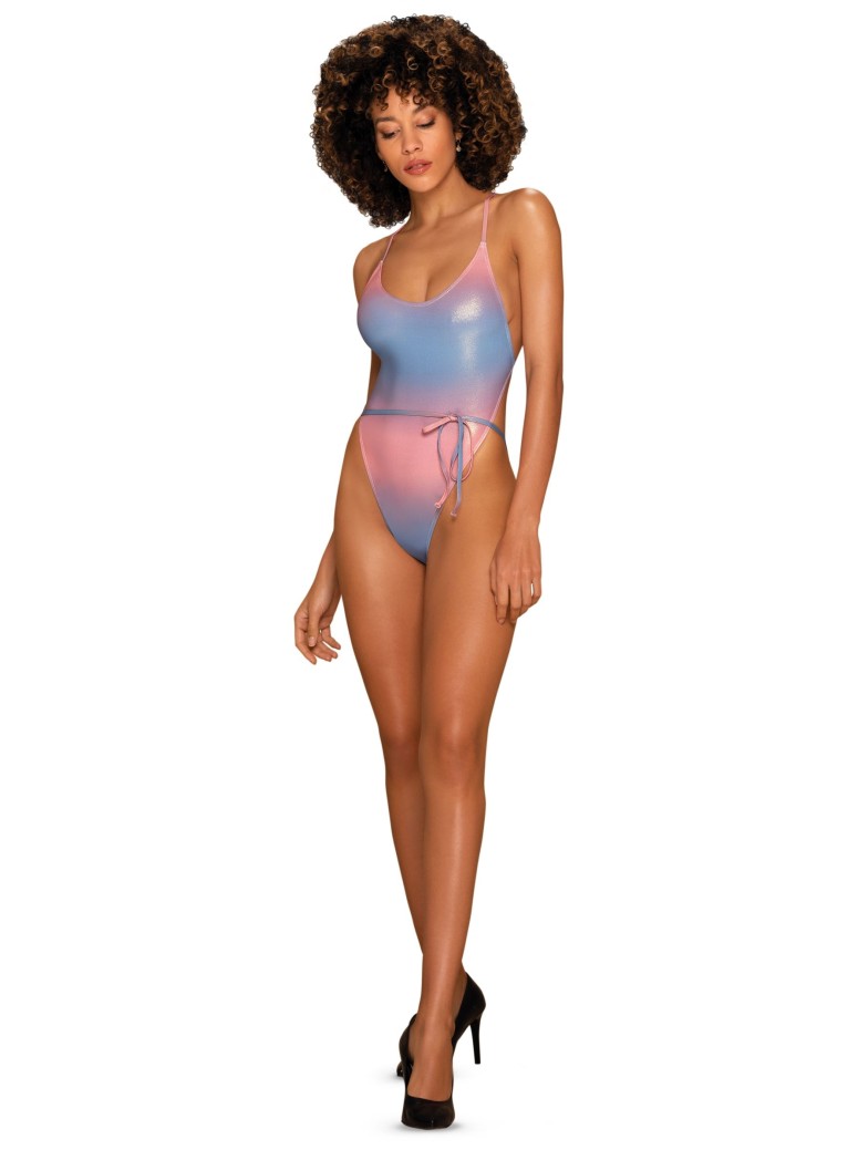 Obsessive costume intero con luccicante finitura metallica Rionella