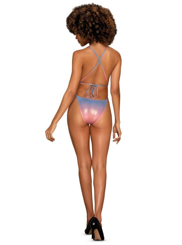 Obsessive costume intero con luccicante finitura metallica Rionella