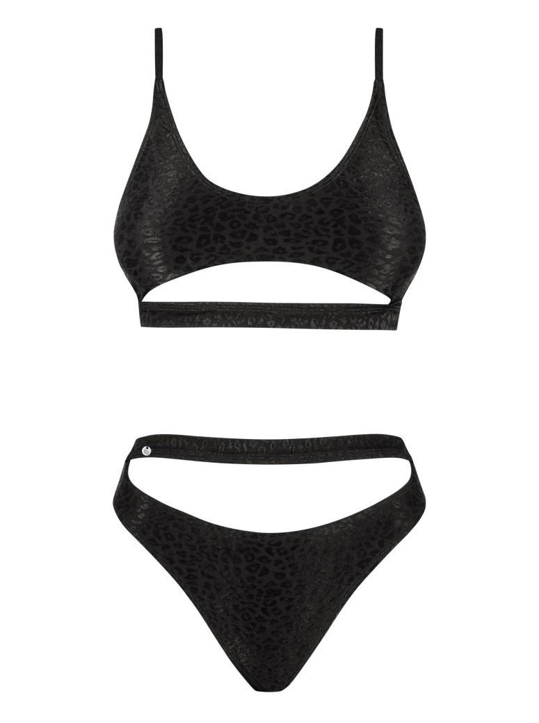 Obsessive moda mare costume due pezzi nero Miamelle