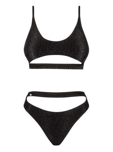 Obsessive moda mare costume due pezzi nero Miamelle
