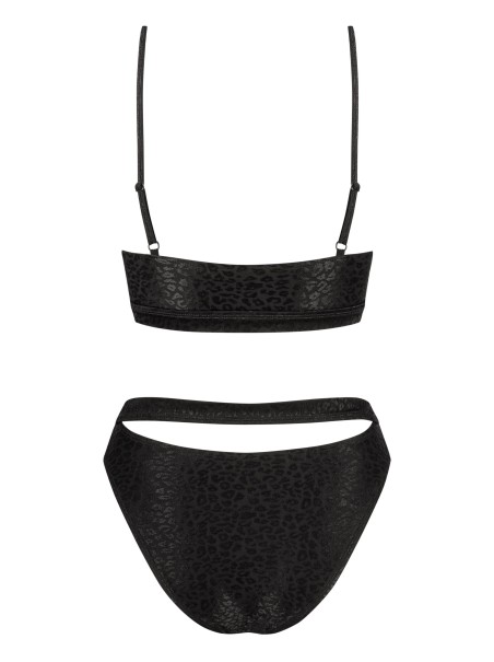 Obsessive moda mare costume due pezzi nero Miamelle