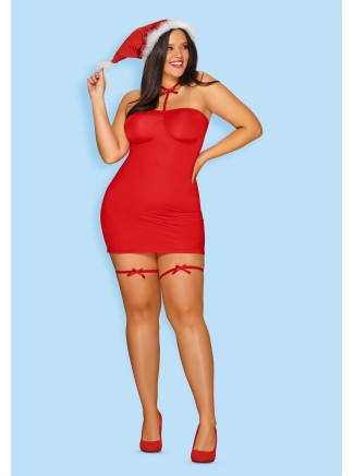 Chemise Natalizia rossa completa di accessori Kissmas 2