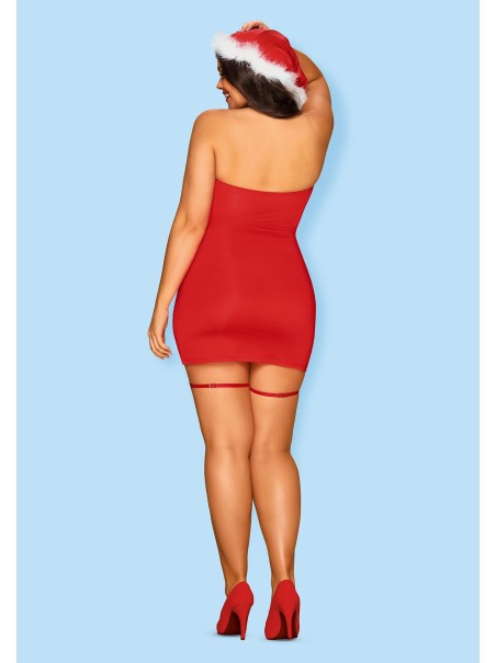 Chemise Natalizia rossa completa di accessori Kissmas Chemise Natalizia rossa completa di accessori Kissmas