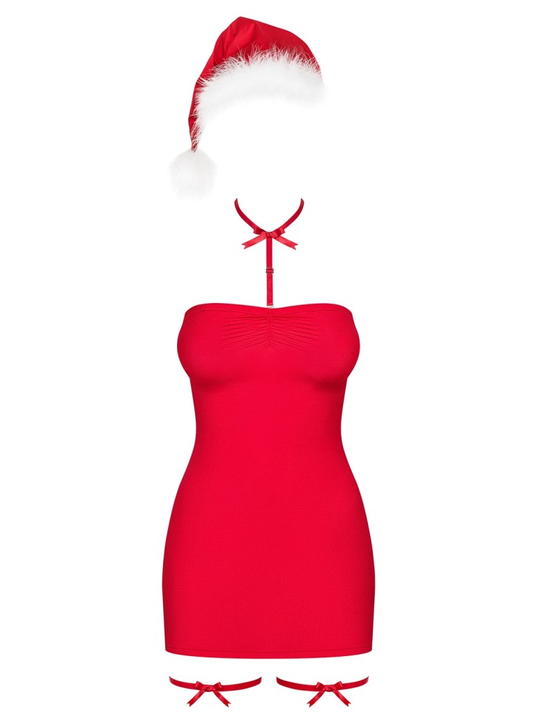 Chemise Natalizia rossa completa di accessori Kissmas