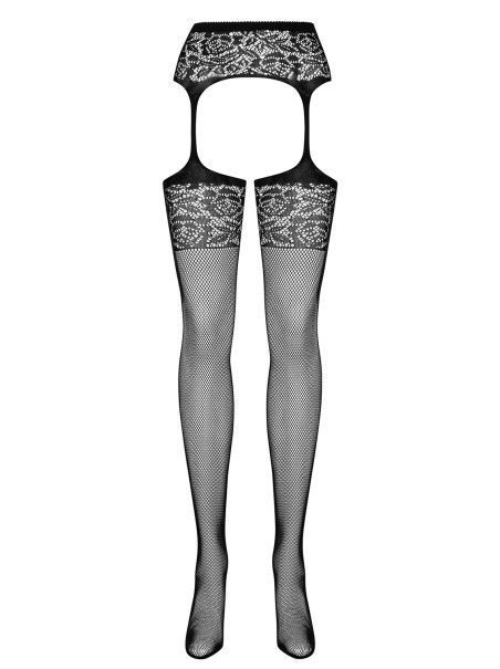 Obsessive Lingerie collant giarrettiera con ricami floreali S500 Obsessive Lingerie collant giarrettiera con ricami floreali S500