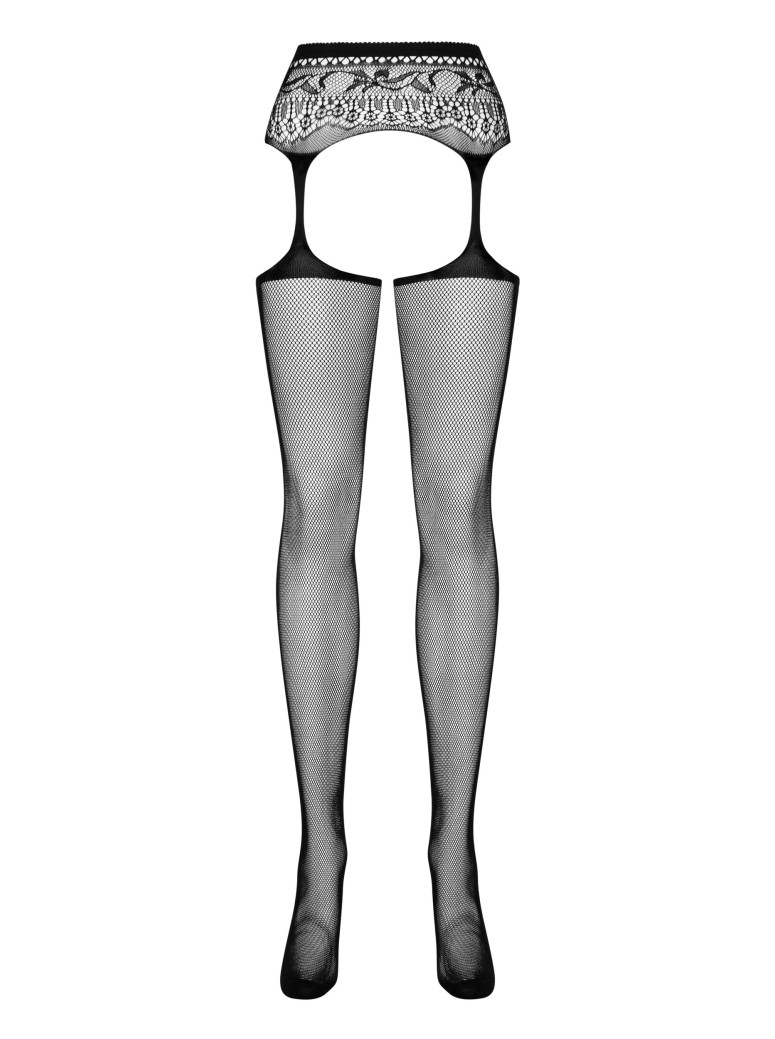 Obsessive Lingerie sexy collant giarrettiera in microrete S307