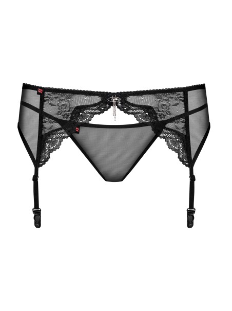Obsessive Lingerie reggicalze nero con perizoma coordinato Charms Obsessive Lingerie reggicalze nero con perizoma coordinato Charms