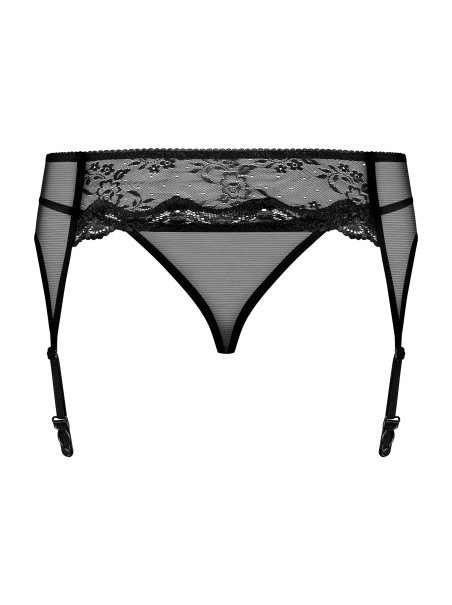 Obsessive Lingerie reggicalze nero con perizoma coordinato Charms Obsessive Lingerie reggicalze nero con perizoma coordinato Charms