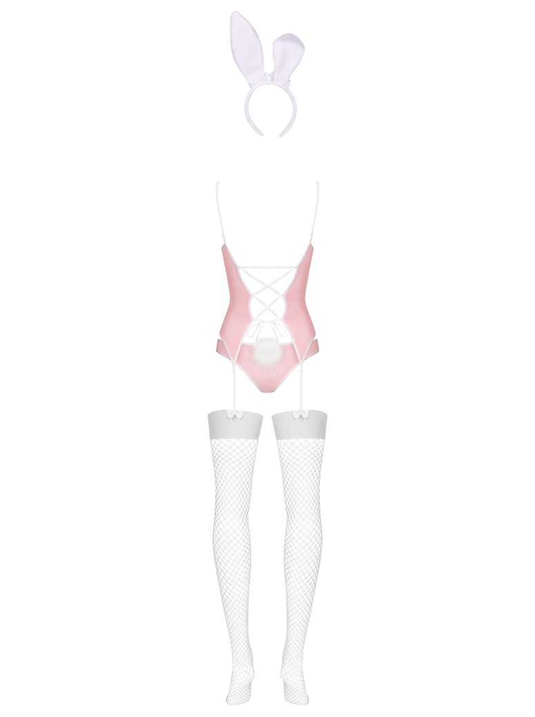 Obsessive Lingerie  costume da coniglietta rosa con accessori Bunny suit