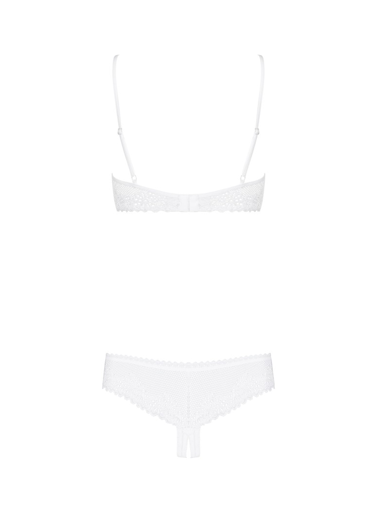 Obsessive sexy lingerie set mezza coppa con brasiliana aperta Alabastra