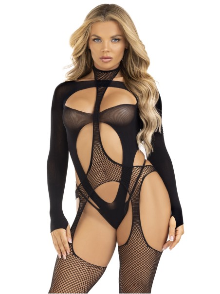 Completino 2 pezzi con body e bodystocking Leg Avenue Completino 2 pezzi con body e bodystocking Leg Avenue