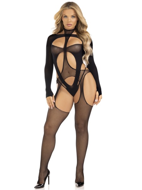 Completino 2 pezzi con body e bodystocking Leg Avenue Completino 2 pezzi con body e bodystocking Leg Avenue
