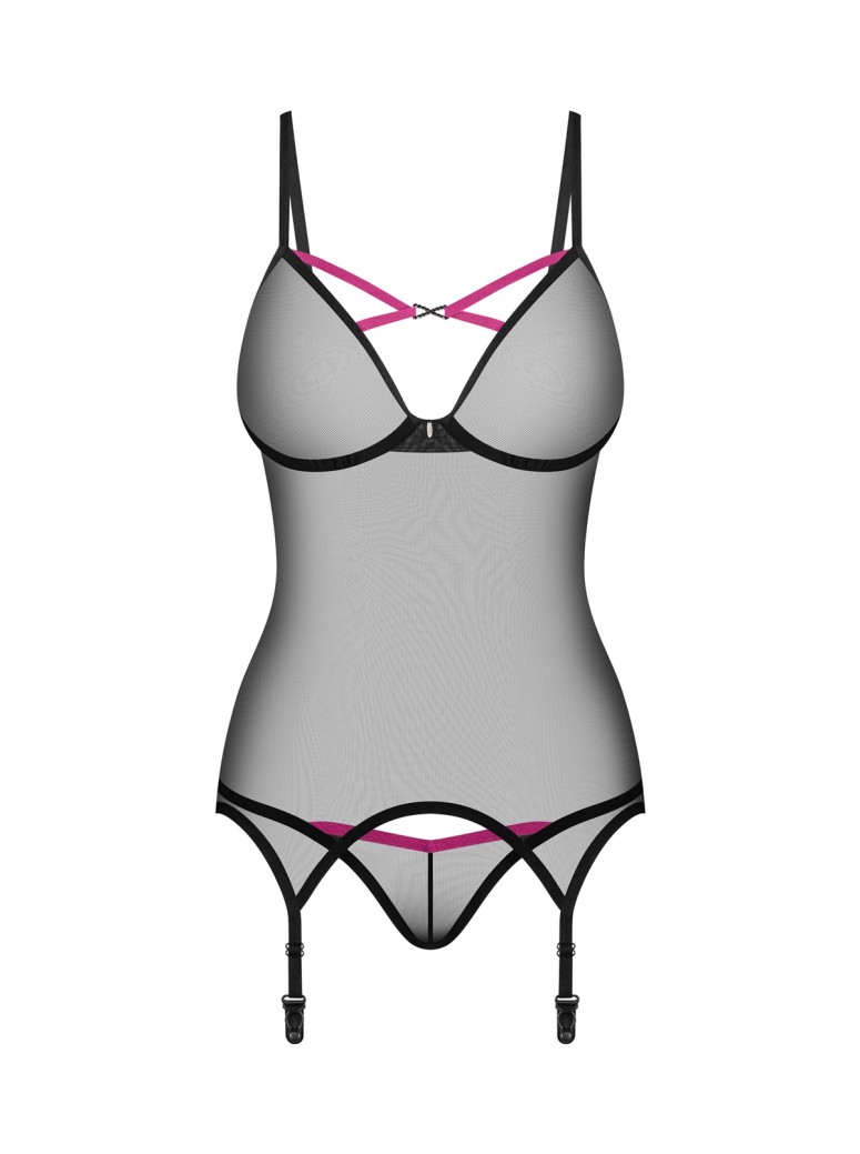 corsetto e perizoma trasparente collezione Obsessive Novenes