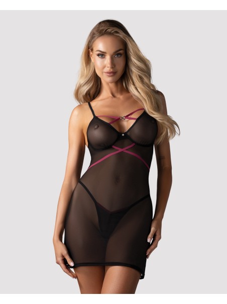 Obsessive chemise Novenes con ferretto e perizoma abbinato Obsessive chemise Novenes con ferretto e perizoma abbinato