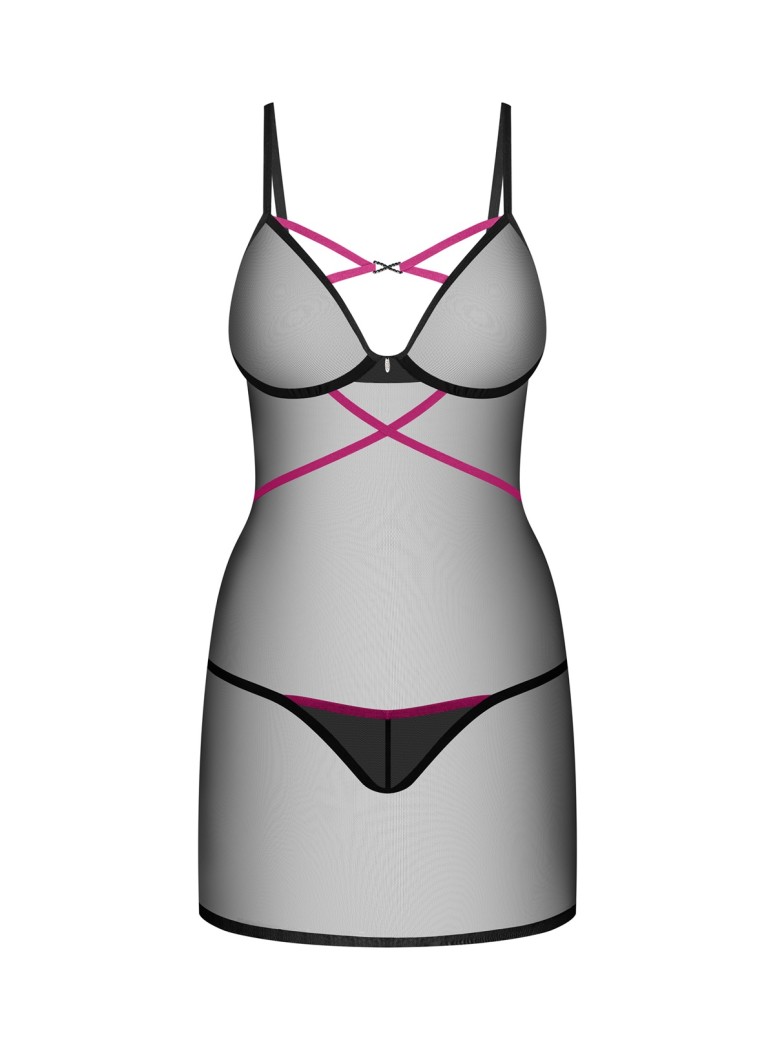 Obsessive chemise Novenes con ferretto e perizoma abbinato