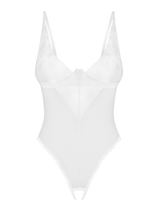 Obsessive body bianco con ferretto e apertura collezione Alissium 2
