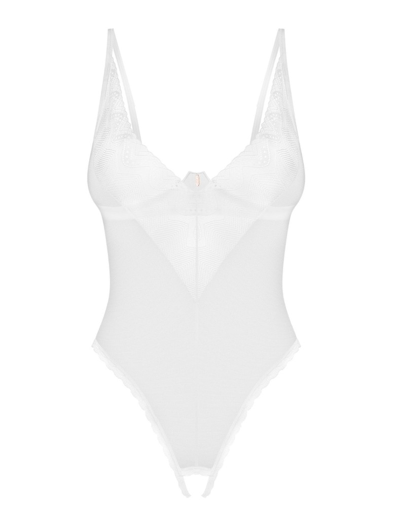 Obsessive body bianco con ferretto e apertura collezione Alissium