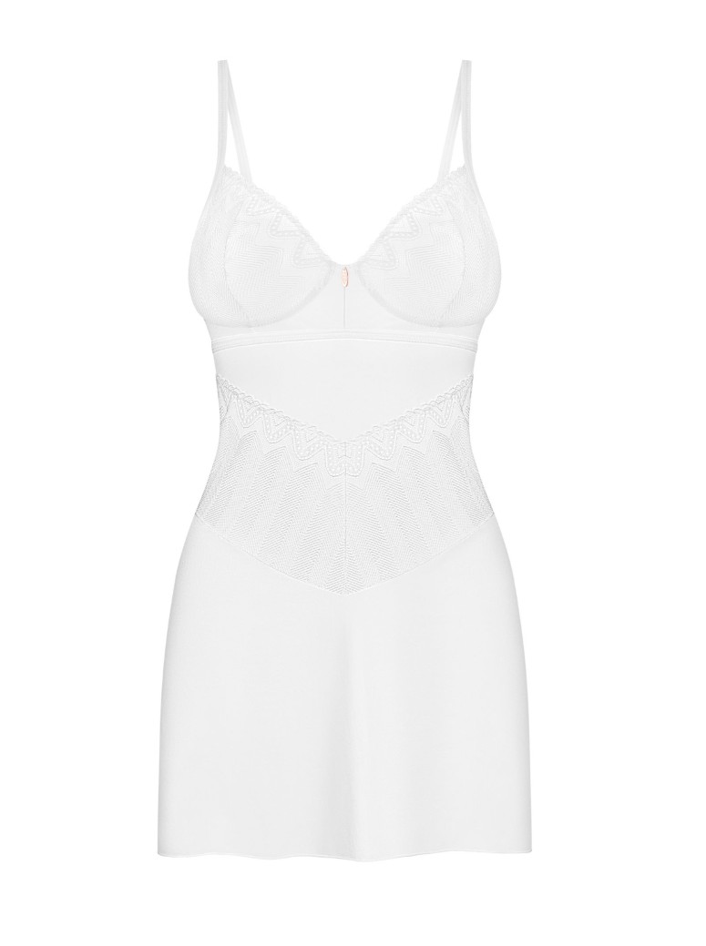 Obsessive chemise bianca con ferretto e perizoma collezione Alissium