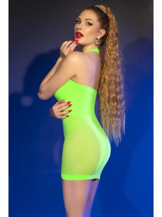 Chilirose sexy mini abitino verde elasticizzato 2