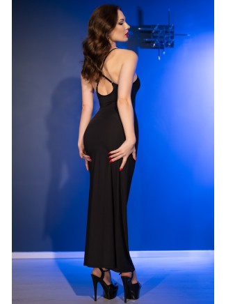 Chilirose Abito lungo nero completo di perizoma coordinato 2