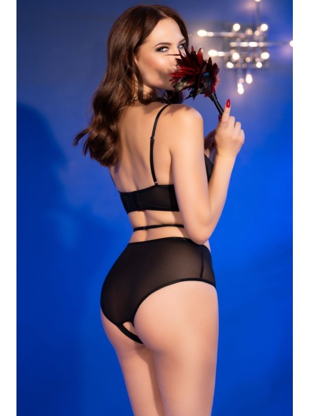Chilirose set reggiseno con ferretto e mutandina aperta