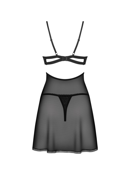 Obsessive babydoll in delicato pizzo con ferretto e perizoma Nutris Obsessive babydoll in delicato pizzo con ferretto e perizoma Nutris