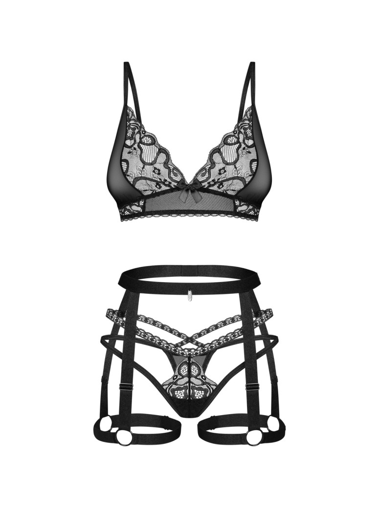 Obsessive sexy completino intimo con harness e perizoma Blomentis