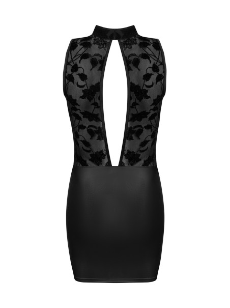 Beauty Night vestitino con top trasparente e gonna ecopelle Cameron