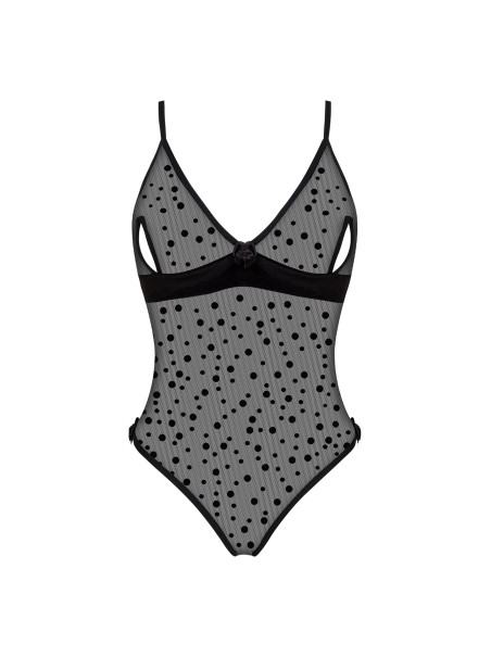 Beauty Night body a pois con aperture sul seno Amalia