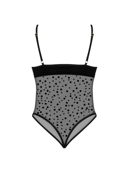 Beauty Night body a pois con aperture sul seno Amalia