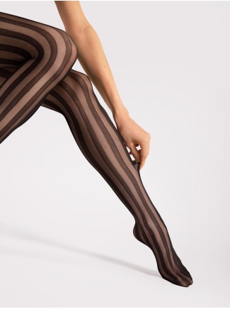 Fiore collant 20 denari a righe verticali effetto snellente Raya 2